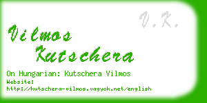 vilmos kutschera business card